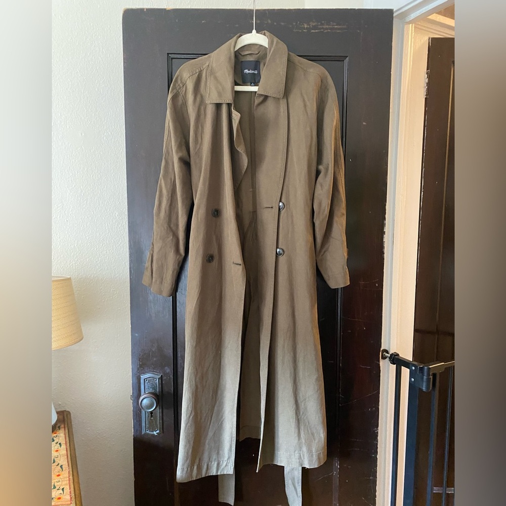 Madewell olive green 🫒 trench coat